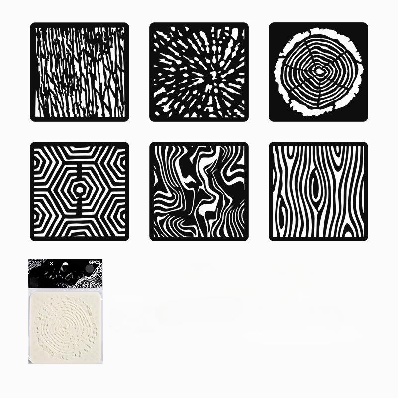 6 шт./набор цветочных трафаретов-бабочек для настенного скрапбукинга, небольшой креативный дизайн, декор своими руками, трафареты для живописи и декора