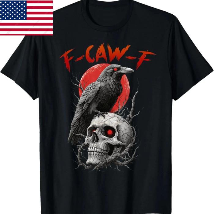 ГОРЯЧАЯ РАСПРОДАЖА F-Caw-F Черная Ворона Забавная Птица Хэллоуин Унисекс Футболка