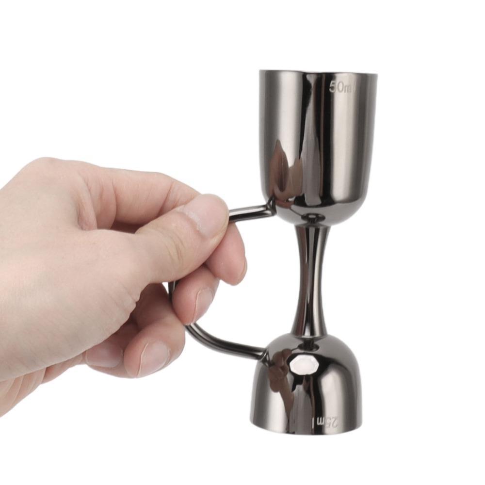 Stainless Steel Wine Measuring Cup Dual End Bar Jigger Elegant Double Sided Jigger  Bar