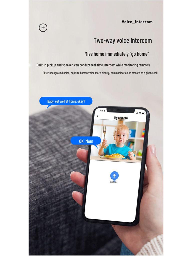 Умная WiFi-камера TUYA: Мобильный удаленный мониторинг, HD ночное видение, Голосовая связь