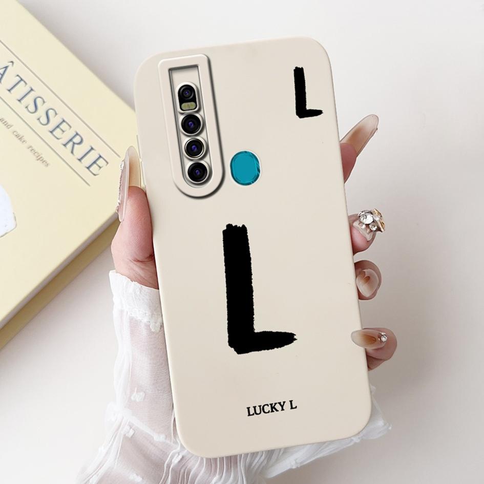 For Tecno Camon 15 Pro Case CD8 Luxury A Z Initial Letters Soft Silicone Bumper For Tecno Camon 15 Premier Camon15 Air CD6 Shell