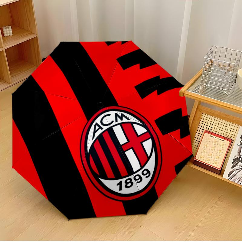 A-AC Milan Umbrella with Automatic Open/Close & Self-8-Rib Heavy-Duty Umbrella, Compact Travel Umbrella Suitable for Outdoor
