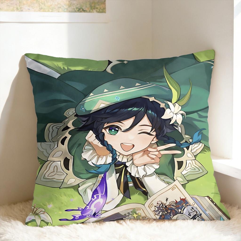 Anime Game G-Genshin Impact Pillowcases Cute Funny Pillow Case For Living Room Chair Graphic Pillow Cover