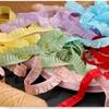 21 Color Stretchy Ealstic Ruffle Pleat Dance Shirt 1.5-2.5cm Wide Skirt Dress Edging Lace Trim Ribbon 10 Meters