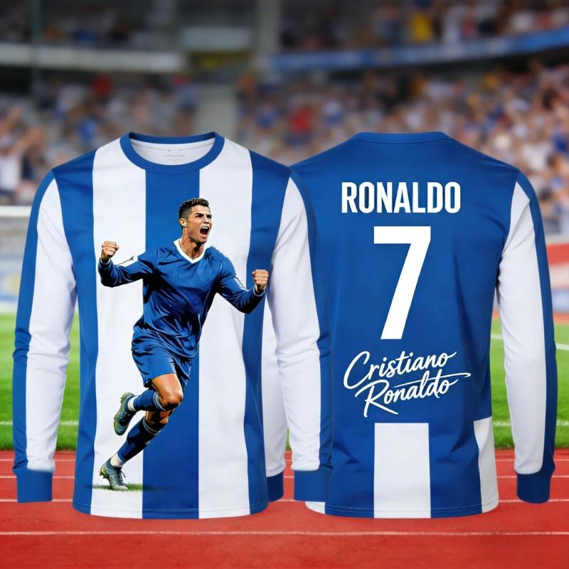 Футбольная футболка Ronaldo #7 Fan Edition 2026 для взрослых и детей. Дышащая и удобная футболка для футбольных тренировок на лето