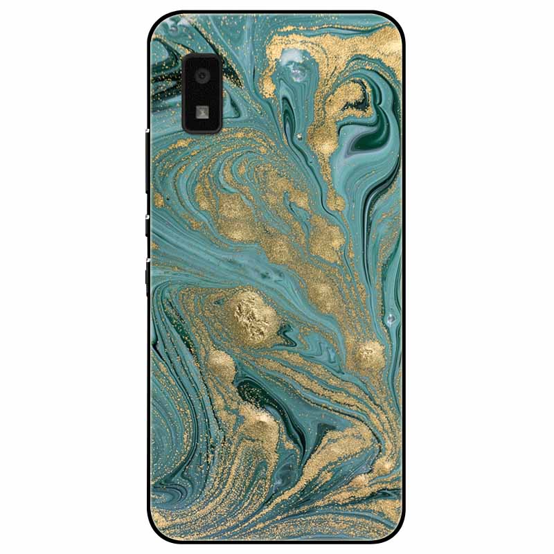 Для Sharp Aquos Wish2 Wish 2 Чехол SH-51C Силиконовый Мягкий Мраморный Цветочный Черный Задние Крышки для Sharp Aquos Wish3 Wish 3 SH-53D ТПУ
