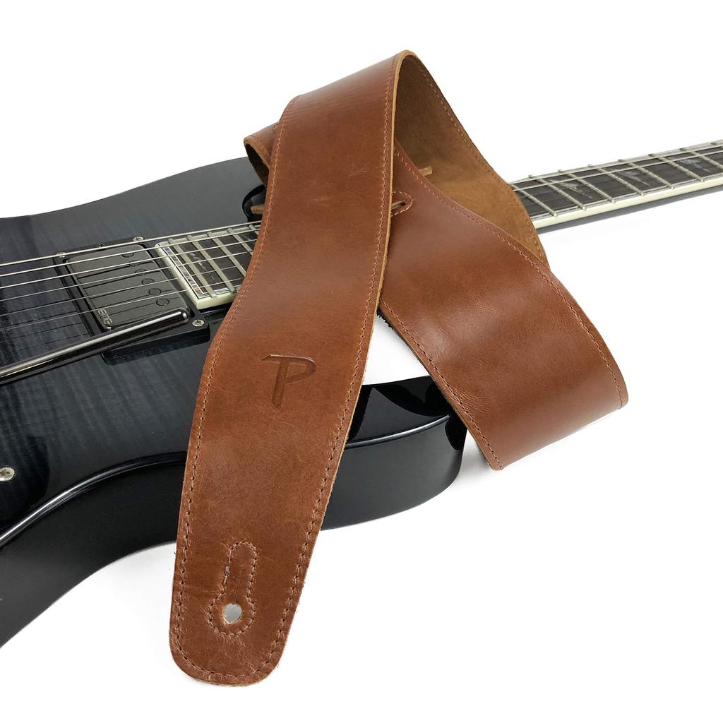 Кожаный гитарный ремень African Leather TAN Perri's AFR25-6873