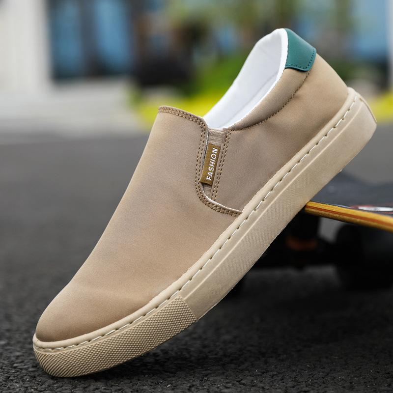 Fashion Casual Canvas Shoes Men's Summer Slip On Loafers For Men Flats Breathable Driving Shoes Male Cloth Walking Sneakers Board Shoe