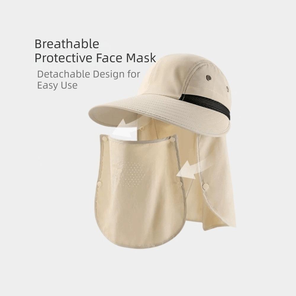 Waterproof Fishing Hat Breathable Full Face Coverage Hat Casual UV Protection Cap Unisex