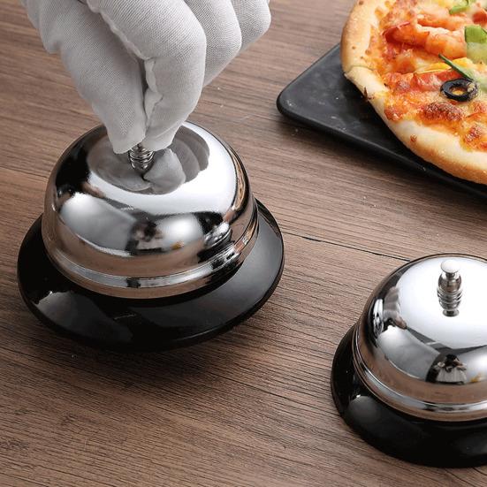 Metal Service Call Bell Clear Sound Front Desk Bell School Answer Bell for Kitchen Restaurant Bar Hotel Office