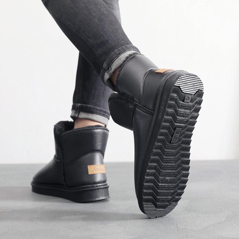 Winter Snow Boots Men's Shoes Non-slip, Waterproof and Wear-resistant Comfortable Thick-soled Piled Thickened Women's Shoes Snow Thick Cotton Shoes