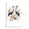 Grus americana or Whooping crane Metal Sign Printed Garage Mural Wall Decor Wall Mural Tin Sign Poster