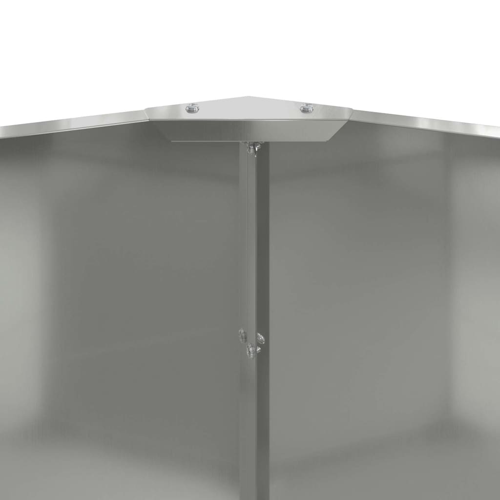 Plant Pot Silver 60 x 60 x 50 cm Galvanized Steel