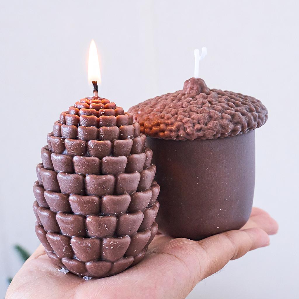 3D Форма для свечей из силикона в виде сосновой шишки DIY Рождественский Ornament Поделка Инструмент для изготовления подарков Мыло для ароматерапии Гипс Смола Формы Домашний Рождественский Декор