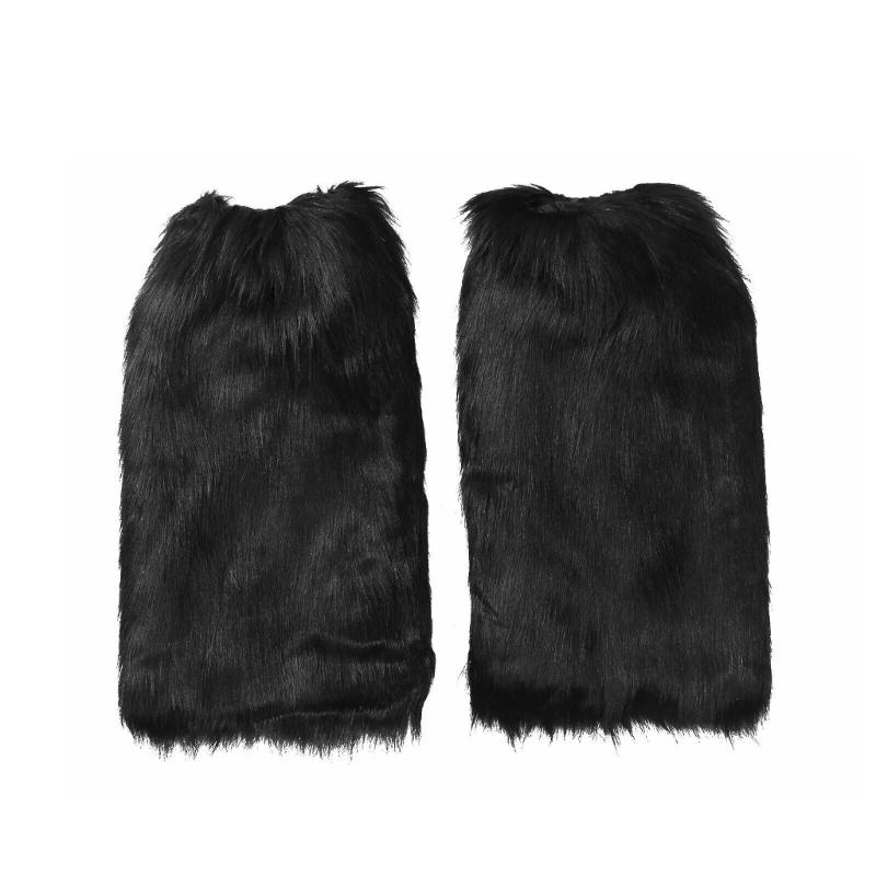 Faux Furs Cuffs Furry Wrist Bands Leg Warmers Wrist Cuffs Warmer Boot Cuffs for Women Party Cosplay Costumes Accessories