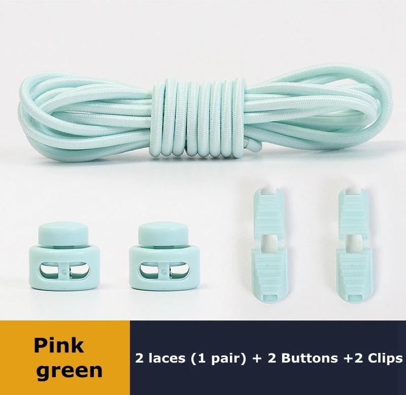 Шнурки без завязывания, подходящие для любой обуви, круглые эластичные шнурки с пружинным замком, быстро надеваются за 1 секунду, шнурки для хайкинга, спорта, ленивые шнурки