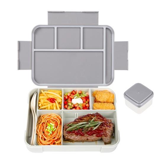 Детский ланч-бокс Bento, герметичный контейнер для закусок для малышей с 6 отделениями и столовыми приборами, лоток для льда, герметичный контейнер для хранения продуктов без содержания бисфенола А