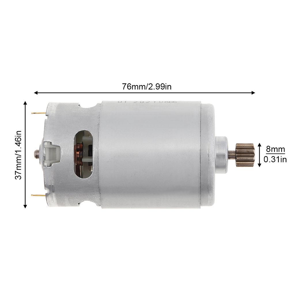 RS550 DC Motor 12 Tooth 10.8V/12V/14.4V/16.8V/18V/21V/25V 21500-29000RPM for Electric Drill / Screwdriver