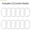 1pc Bathroom Shower Curtain, Goodnight Storytime Reading, DIY Art Exhibition Shower Curtain, Includes 12 Hooks, 180*180cm Bath