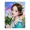 1 комплект горный хрусталь картина DIY мультфильм милая девушка цветок горный хрусталь живопись художественный комплект украшения дома
