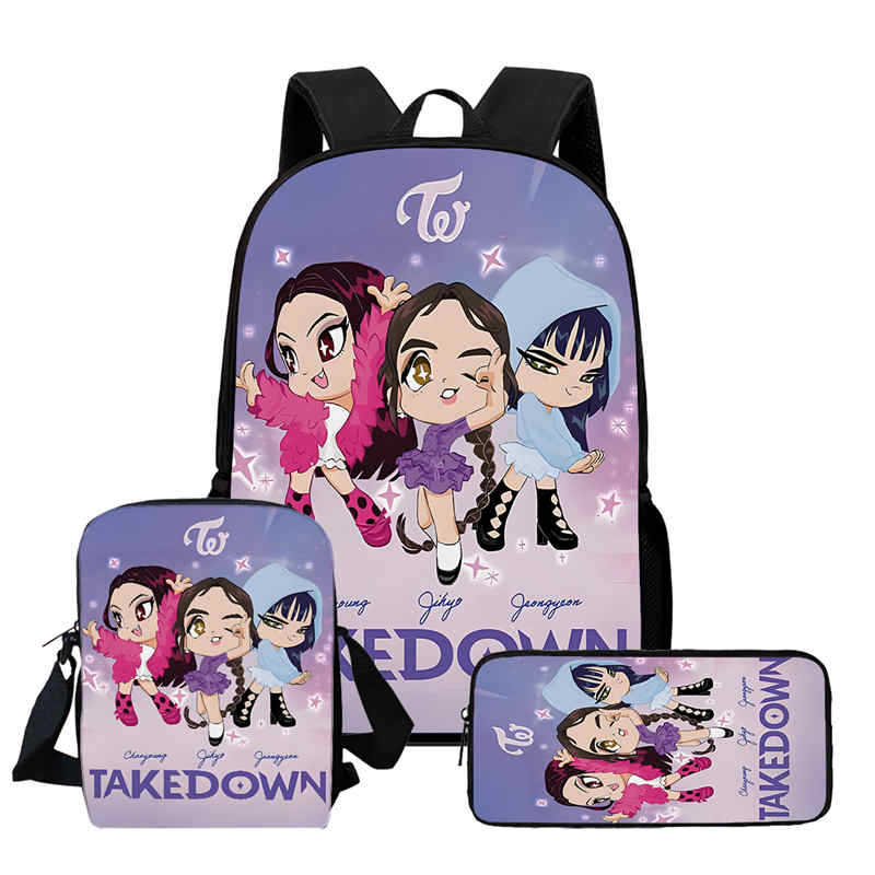 Kpop Witcher Girl Group Trendy Kids Backpack with High-Definition Print, Large Capacity, Lightweight, and Back-Protecting Design 6267