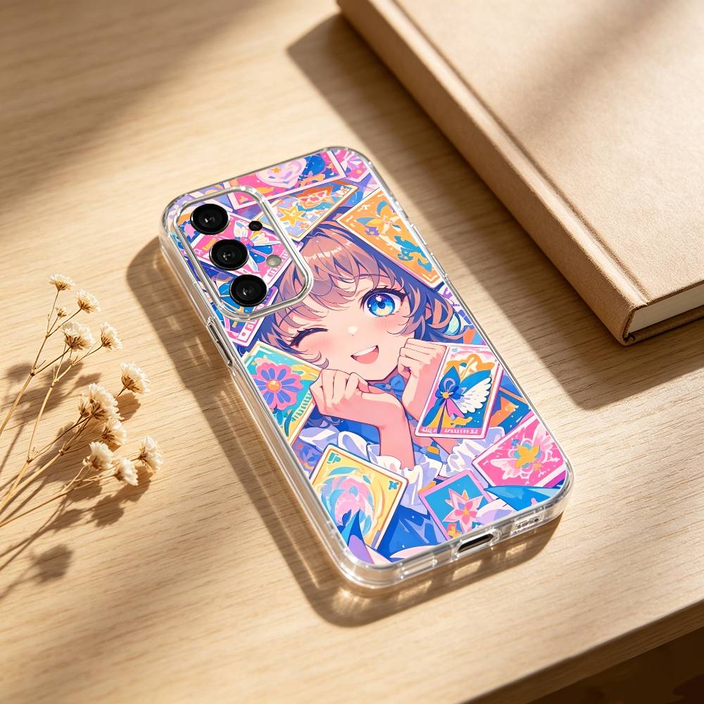 Чехол для телефона Card Captor Sakura для Samsung S25, 24, 21, 22, 23, 30, Ultra, 20, Plus, Fe, Lite, Note Прозрачный