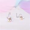 New Original Creative 925 Sterling Silver Hook Three Fish Stud Earrings For Women Girl Piercing Earings Jewelry E416