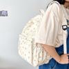 Student School Backpack Floral White School Bags for Teenage Girls Cute Women's Backpack Book Bag Nylon Rucksack
