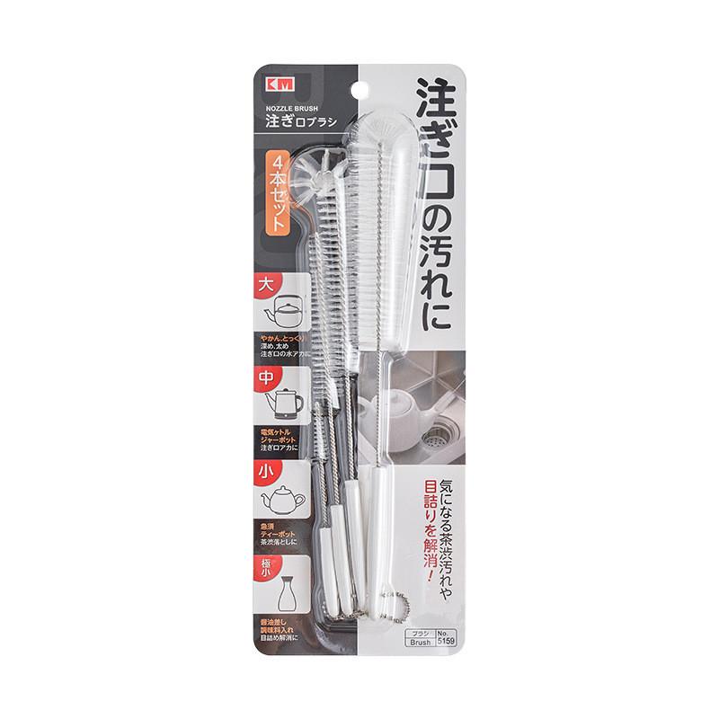 Чайный набор с носиком-кистью и жесткой щетиной для основных кухонных и чашечных чистящих средств