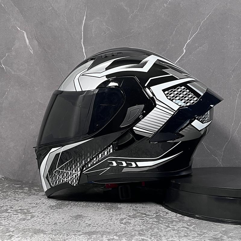 Motorcycle Helmets Men's and Women's Unveiling Helmets Full Helmets Tail Rider Bluetooth Locomotive Men's and Women's Winter Personality Electric