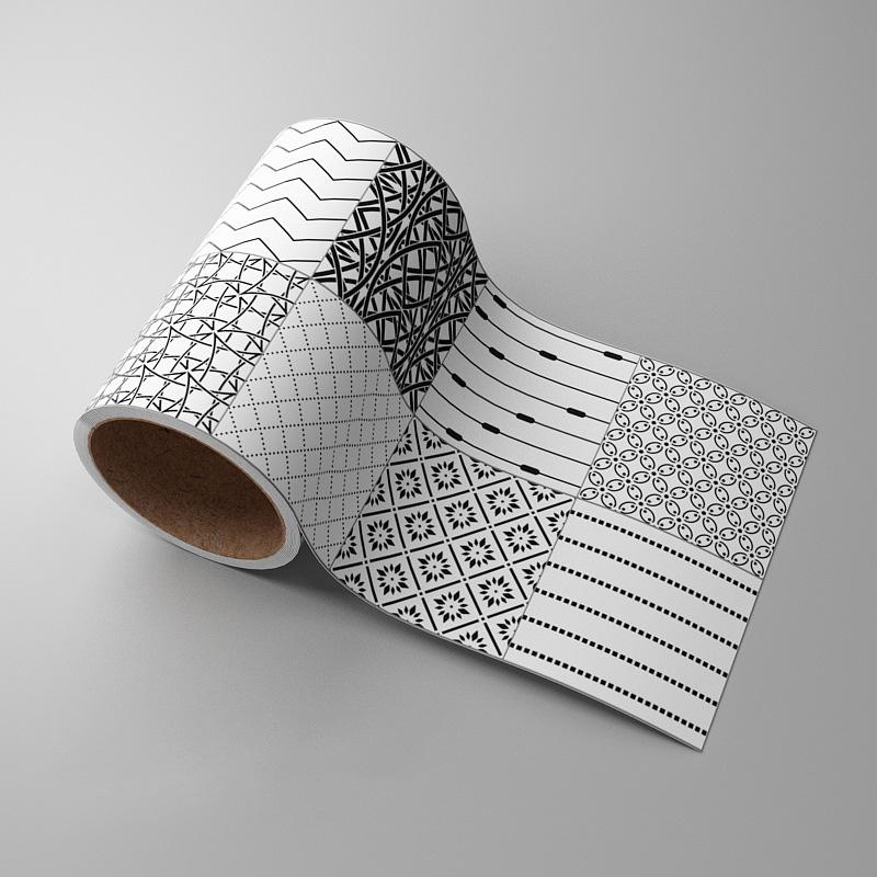 1 рулон обоев с цветочным принтом, наклейка на стену, фон, самоклеящаяся водонепроницаемая наклейка на плитку, декоративная полоса на талии 10x500 см