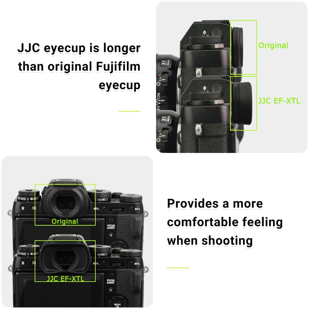 JJC Eye Cup Fujifilm GFX 50S II GFX100 Применимо Совместимо X-T5 X-H2 X-H2S X-T4 X-T3 X-T2 X-T1 X-H1 GFX-50S EC-XT L/M/S/W/GFX