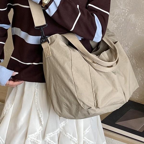 New Ins Style Summer Casual Lazy Shoulder Messenger Tote Bag Versatile Simple Pocket Large Capacity Cloth Bag