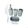 4 Pieces Bathroom Accessories Set Soap Dispenser Decorative Modern Toothbrush Holder Mouthwash Cup