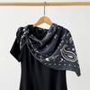 Breathable Cashew Nut Print Silk Scarf Korean Style Square Handkerchief Small Scarves  Beach