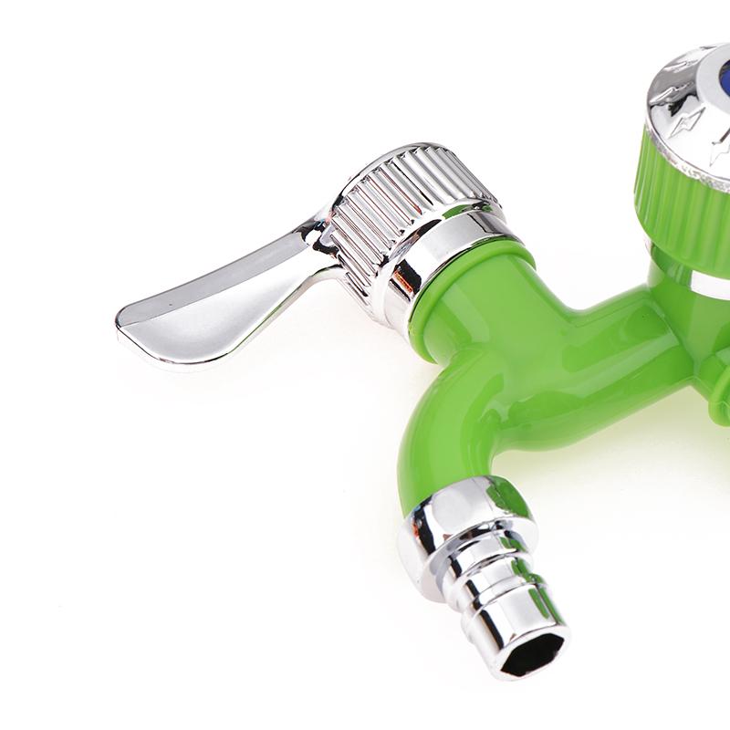 Двойной контроль двойной выпускной водопроводный кран 1/2" универсальный интерфейс пластиковый кран для домашнего шланга ванной комнаты орошение быстроразъемное соединение