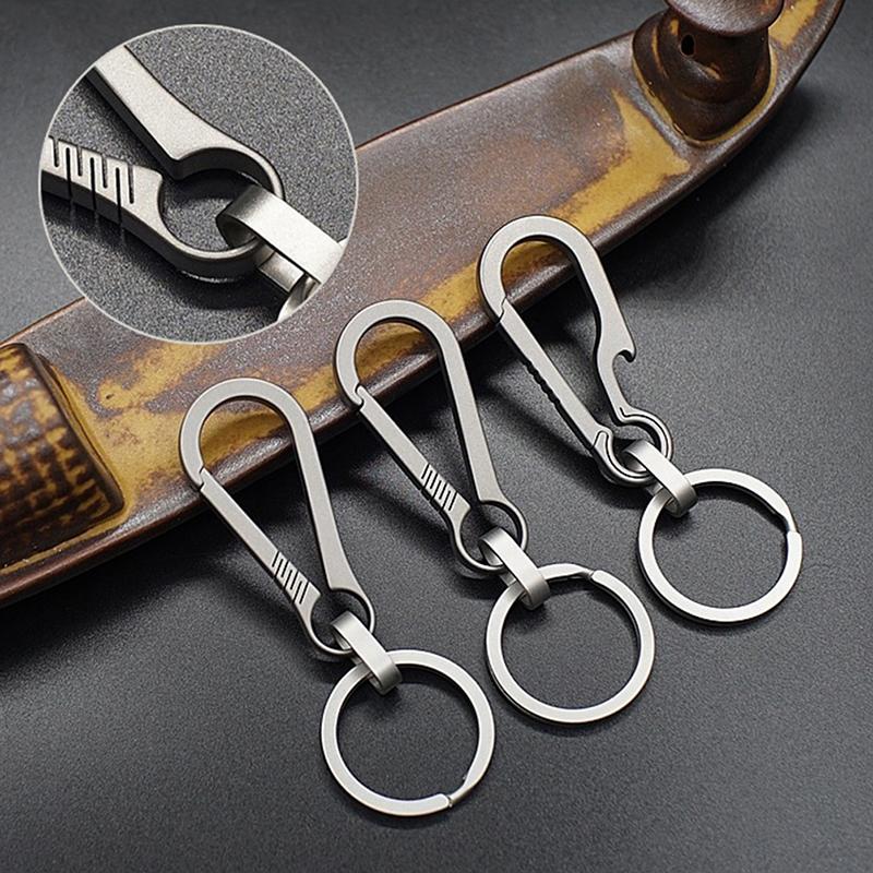 Titanium Buckles Outdoor Tool Titanium Alloy Keychain Tiranium Buckle Key Ring