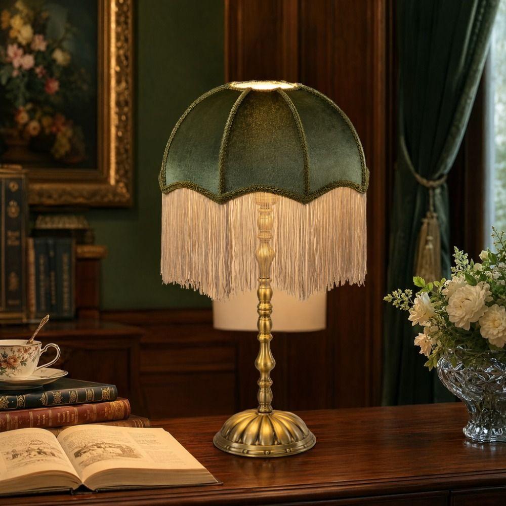 20CM 25CM 30CM Tassels E27 Lampshade Vintage Style 20CM 25CM 30CM Retro Lampshade Table Lamp