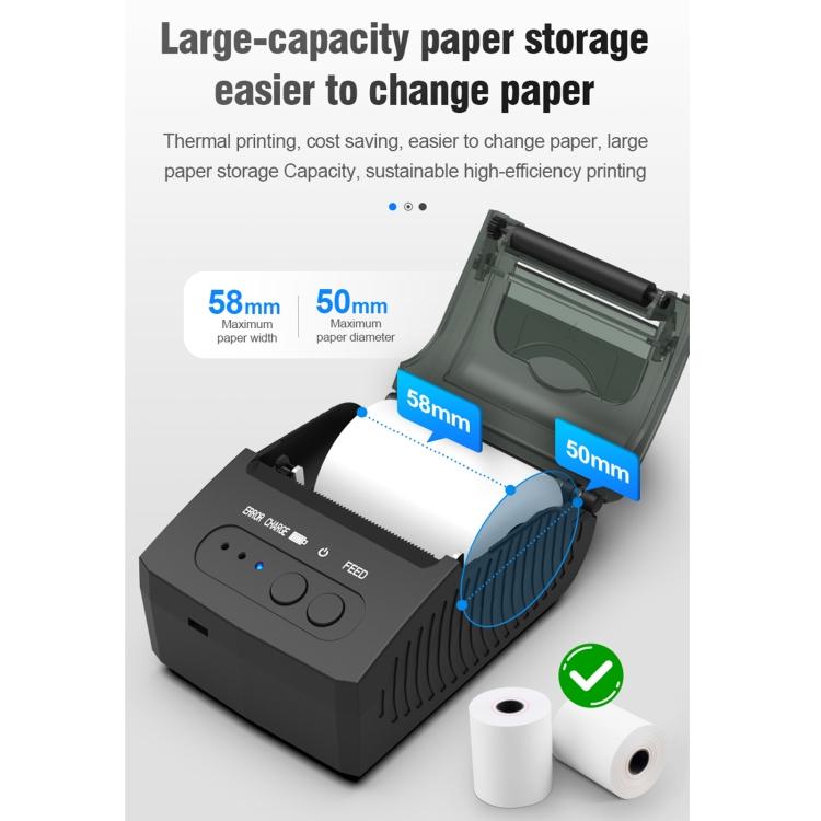 5811DD 58 мм Bluetooth 4.0 Портативный Термо Bluetooth Принтер Чеков, Вилка UK
