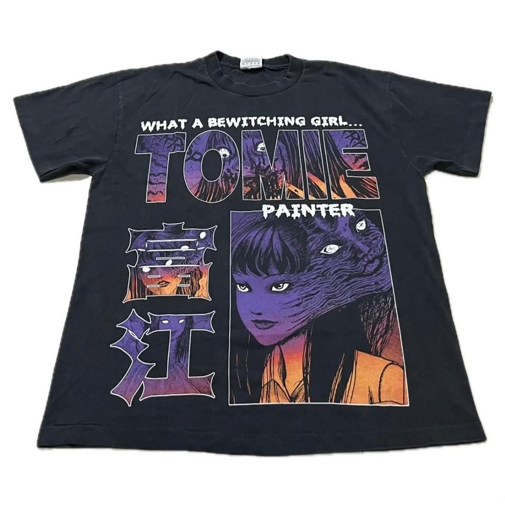 Junji Ito Collection Tomie Bewitching Girl Anime Single Stitch Shirt BOOTLEG