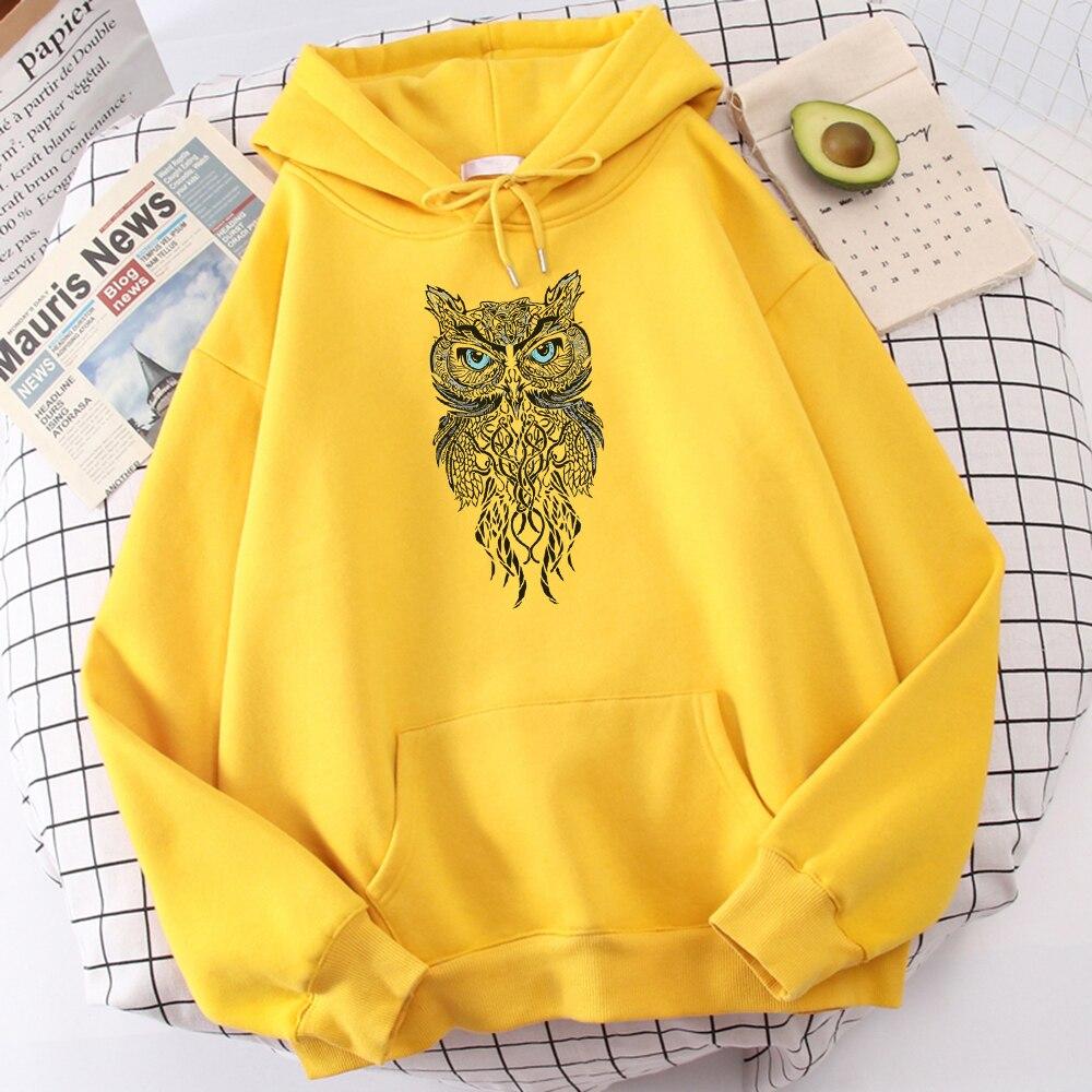 Толстая зимняя мужская толстовка с принтом совы, спортивная одежда, флисовая осенняя мужская удобная толстовка с капюшоном большого размера