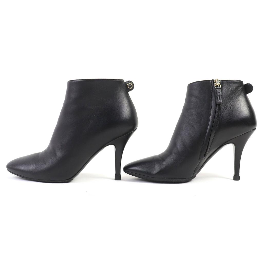 Отличные ботильоны Salvatore Ferragamo Joan Gancini, кожаные ботильоны до щиколотки на молнии сбоку 6 б/у