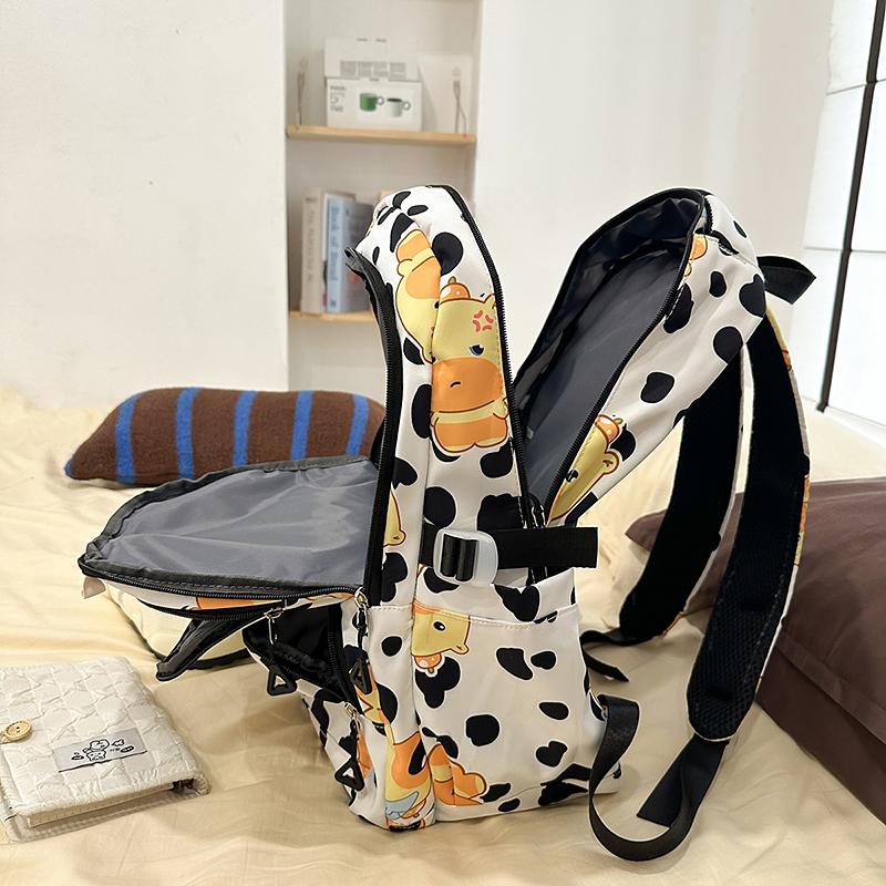 Мультяшный студенческий школьный рюкзак большой вместимости, легкий, женский рюкзак с кошельком для монет