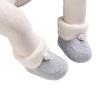 Зимняя обувь для ходьбы для младенцев 0-12 месяцев, мальчиков и девочек, утепленные ходунки с дизайном color block