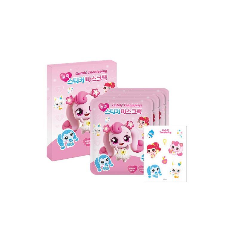 CATCH TEENIEPING Season3 Chok Chok Sticker Mask Pack 12g*4ea