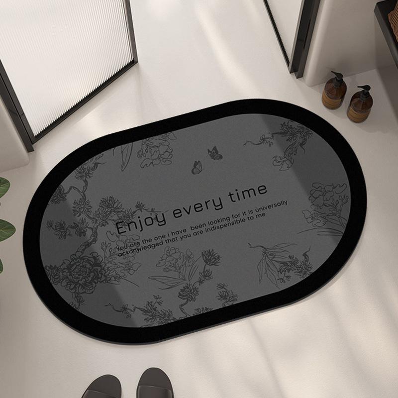 Мягкий коврик для пола в ванной комнате с диатомовой грязью, противоскользящий коврик для ног в ванной, впитывающий коврик для ног в туалетной двери, быстросохнущий