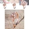 Elegant 18k Rose Gold Plated Zircon Princess Engagement Ring For Women In Sizes 6-10
