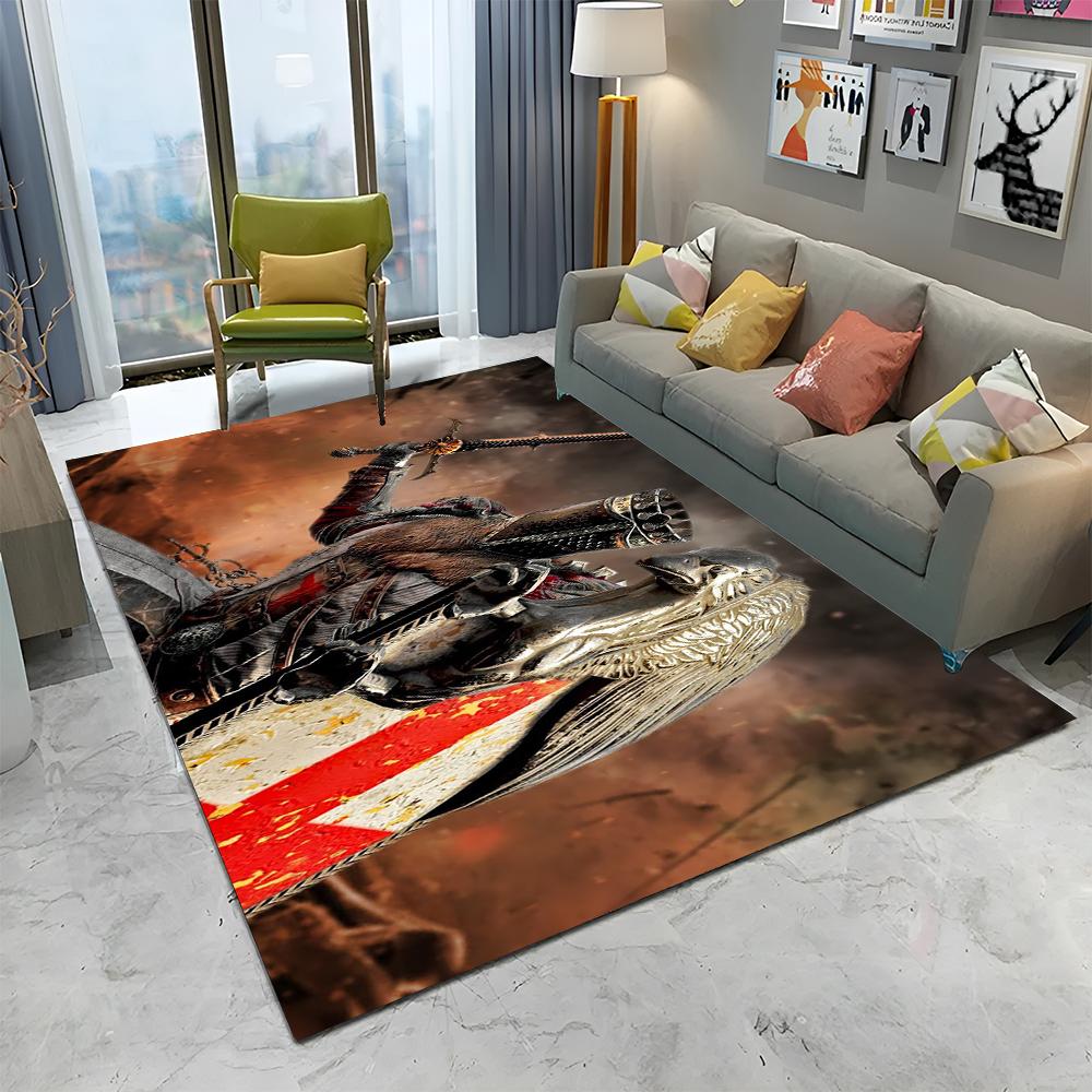 Ковер с изображением тамплиера, рыцаря-крестоносца, для игр, для дома, гостиной, спальни, дивана, прихожей, декора, коврик, нескользящий коврик