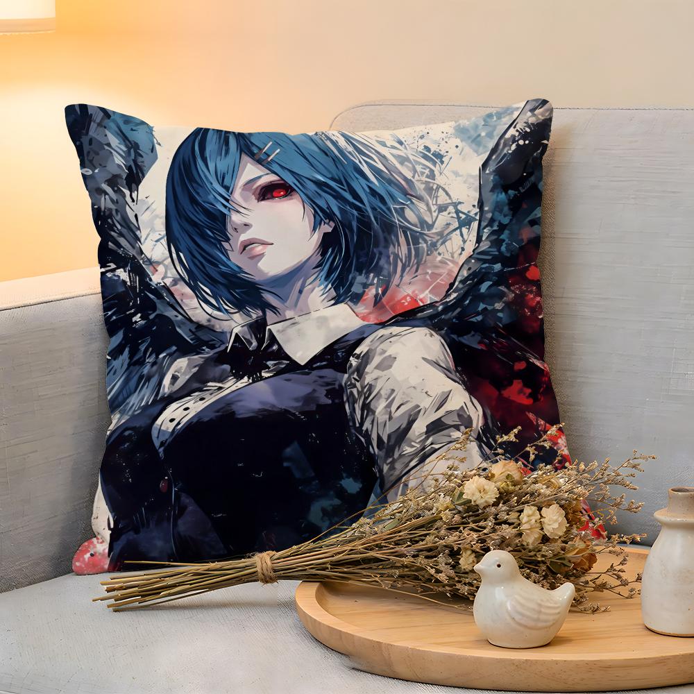 Cushion Cover Linen SkinFriendly Soft Decorative Case for Sofa Home Decor Cool Anime TTokyo GhoulS Pillow cover