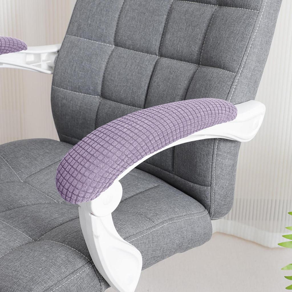 1 пара чехлов на подлокотники офисного кресла, съемные, тянущиеся, моющиеся, из водонепроницаемой ткани, эластичные, полузакрытые, для компьютерного кресла, чехол на подлокотники